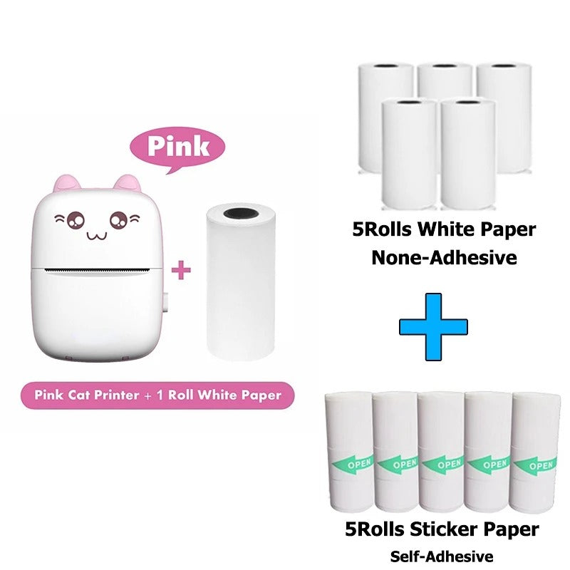 Mini Photo Pocket Printer Portable Ink-free Thermal 57mm Sticker