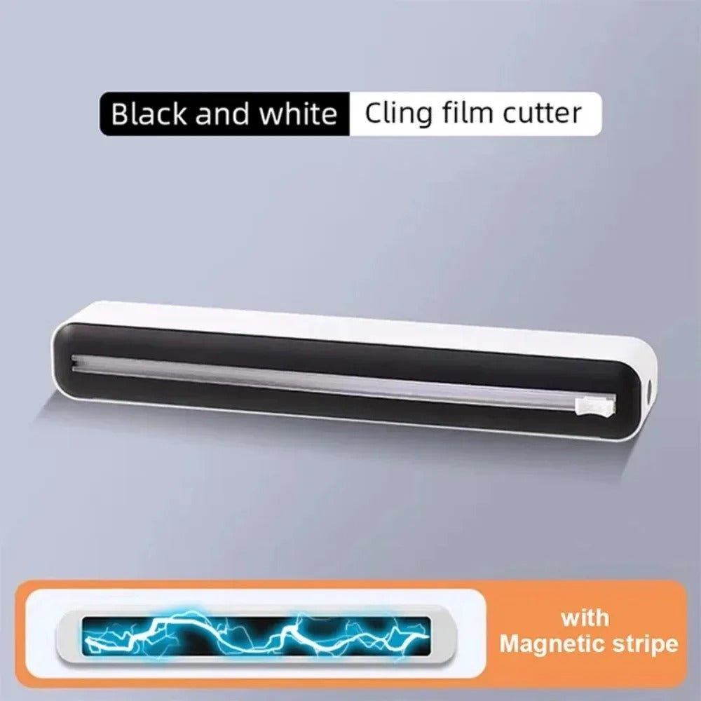 Food Film Dispenser Magnetic Wrap With Cutter Storage Box