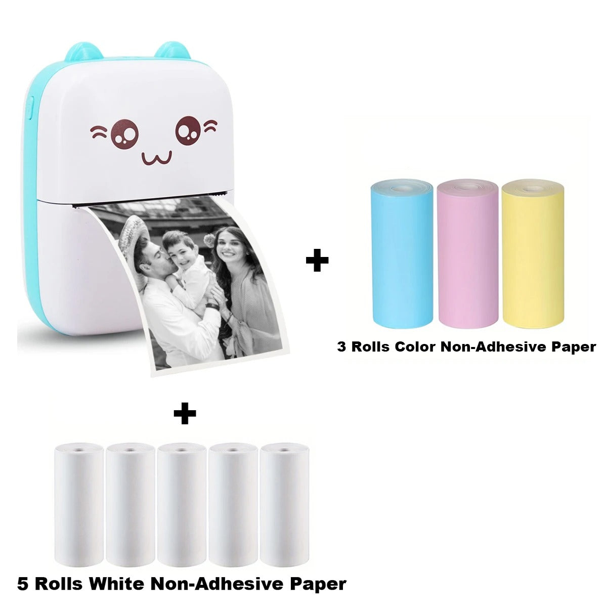 Mini Photo Pocket Printer Portable Ink-free Thermal 57mm Sticker