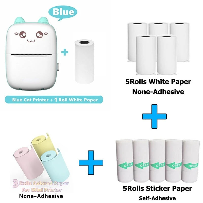 Mini Photo Pocket Printer Portable Ink-free Thermal 57mm Sticker