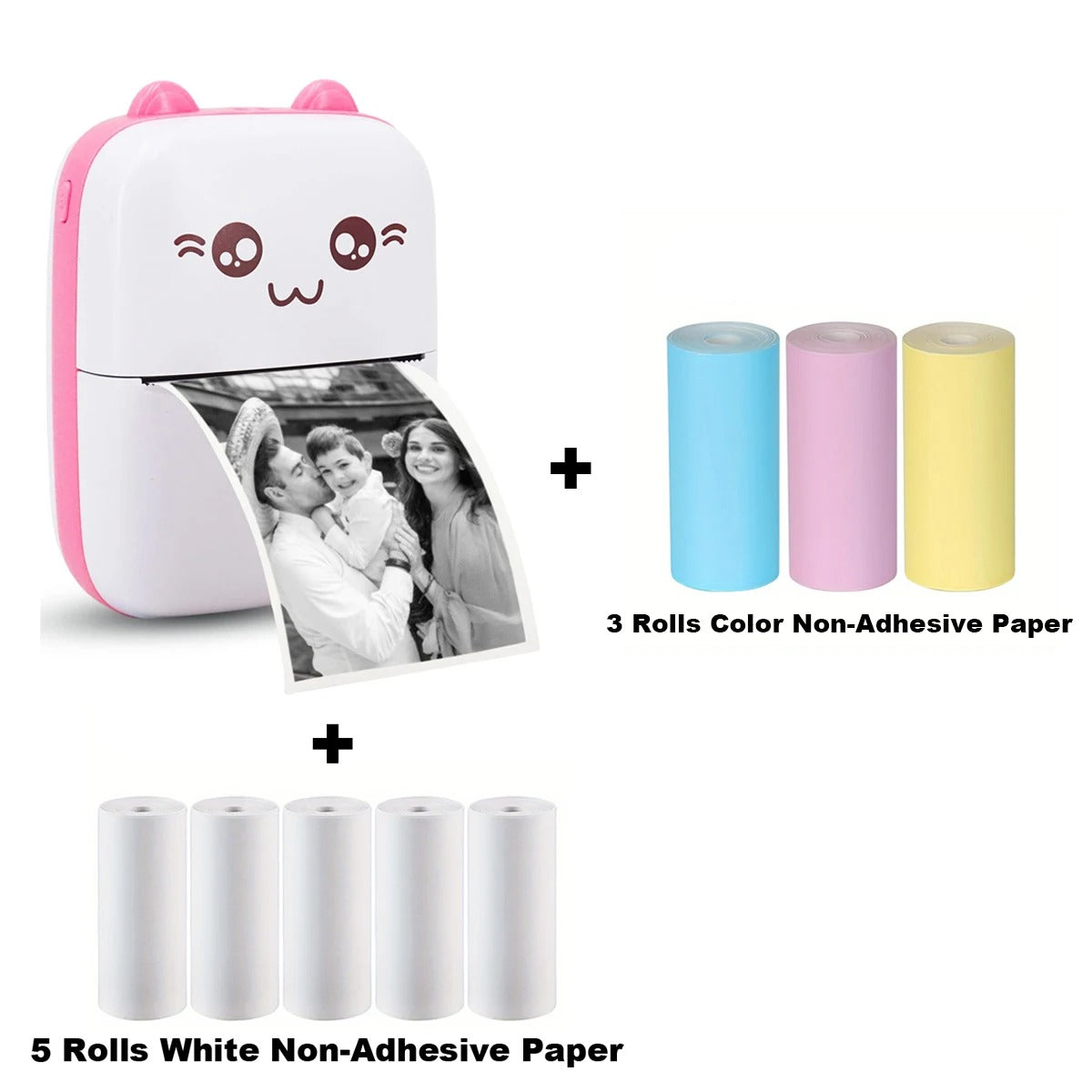 Mini Photo Pocket Printer Portable Ink-free Thermal 57mm Sticker