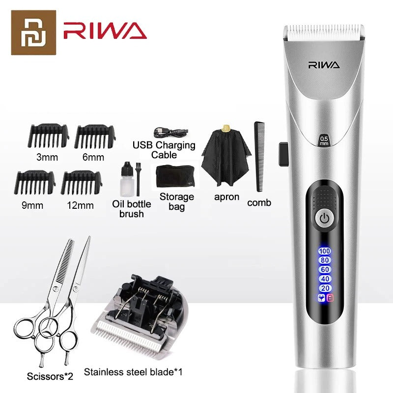 Professional Electric Hair Clipper For Men, Washable Rechargeable