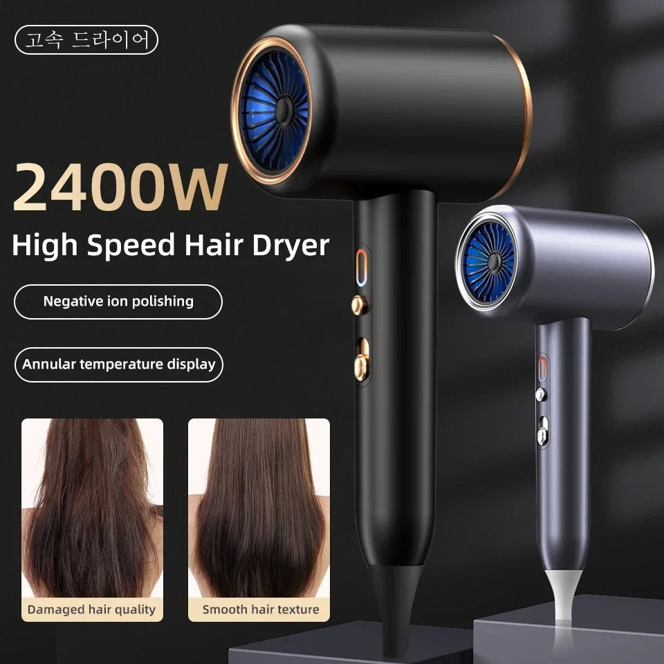 Professional Hair Dryer Hot Cold Wind Air Brush Hairdryer 2400W 3th Gear