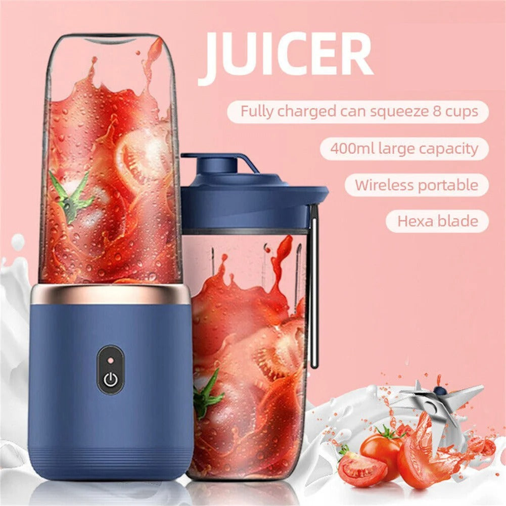 Portable Mini Fruit Blender Electric Wireless Juicer With 6 Blades