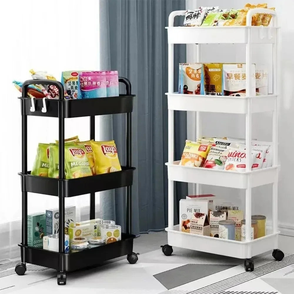 Bookshelf Storage Kitchen Organizer Cart With Wheels Multi-Layer