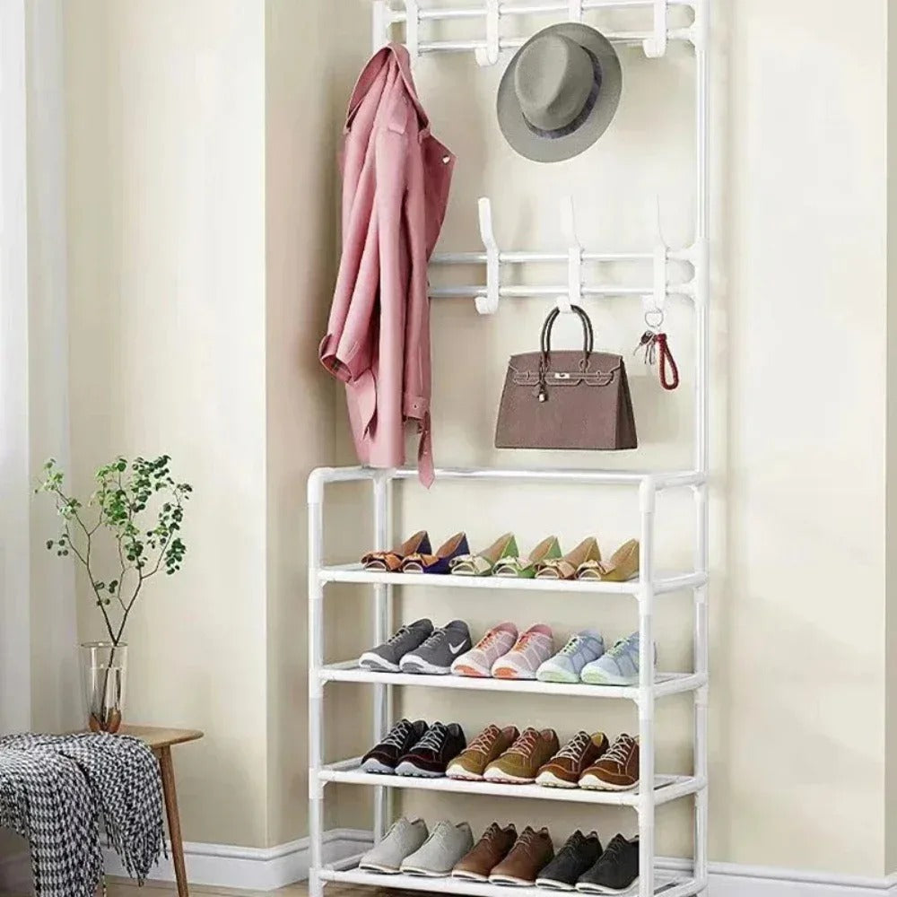 Clothes Hanger Multi-Layer Shoe Rack Doorway (Hat And Shoes Shelf)