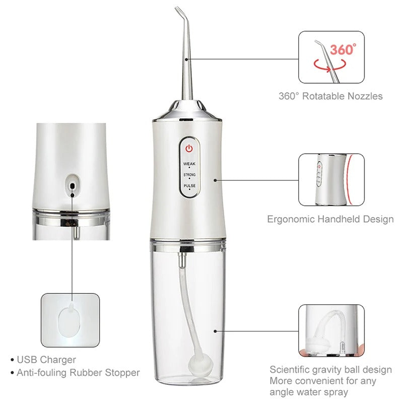 Portable Smart Electric Oral Irrigator Water Flosser Freshens Breath