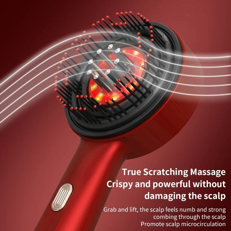 EMS Electric Massage Comb Vibration Red Light Therapy Hair Growth