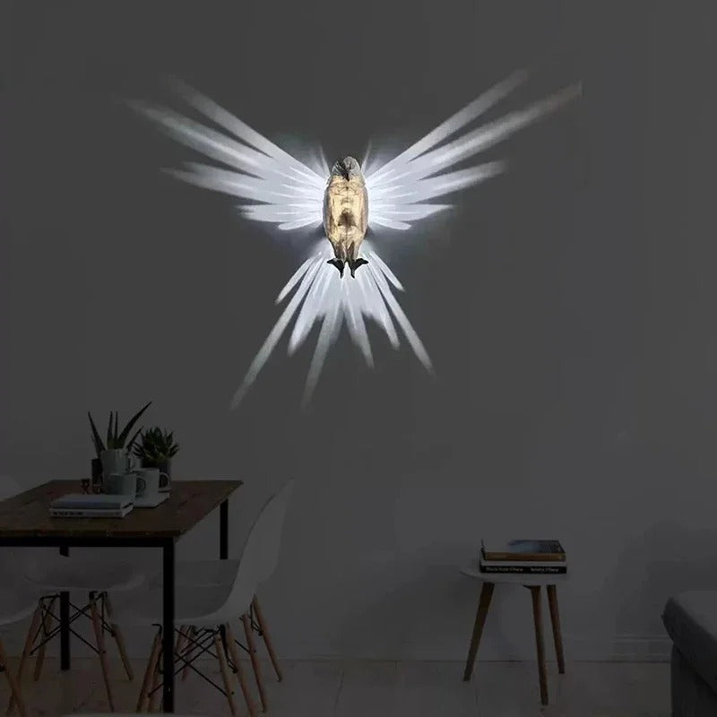 Xmas Wall Lamp Owl Eagle Shape Projector Light 3D