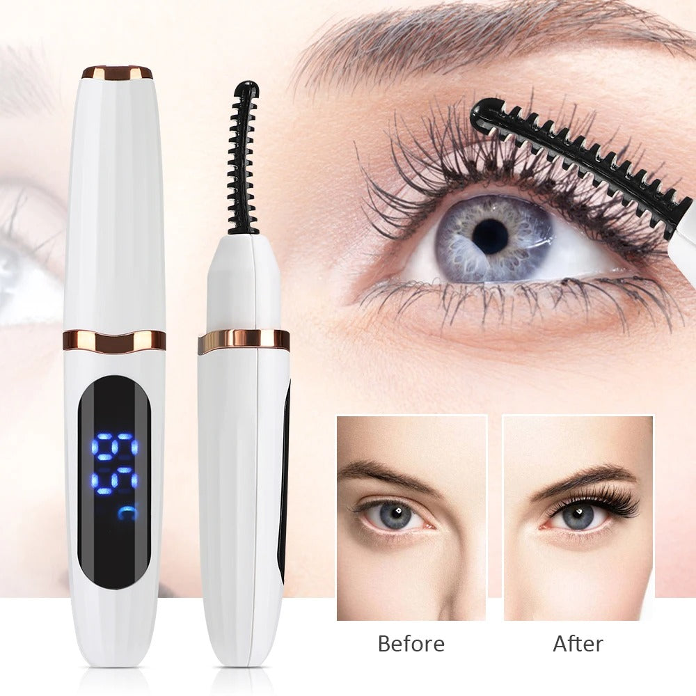 Electric Heated Eyelash Curler Portable Natural Eyelash