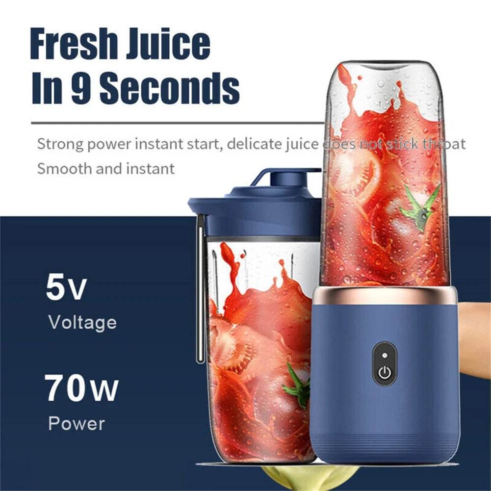 Portable Mini Fruit Blender Electric Wireless Juicer With 6 Blades