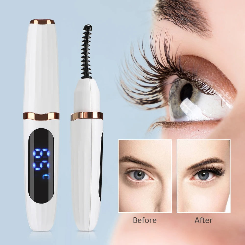 Electric Heated Eyelash Curler Portable Natural Eyelash