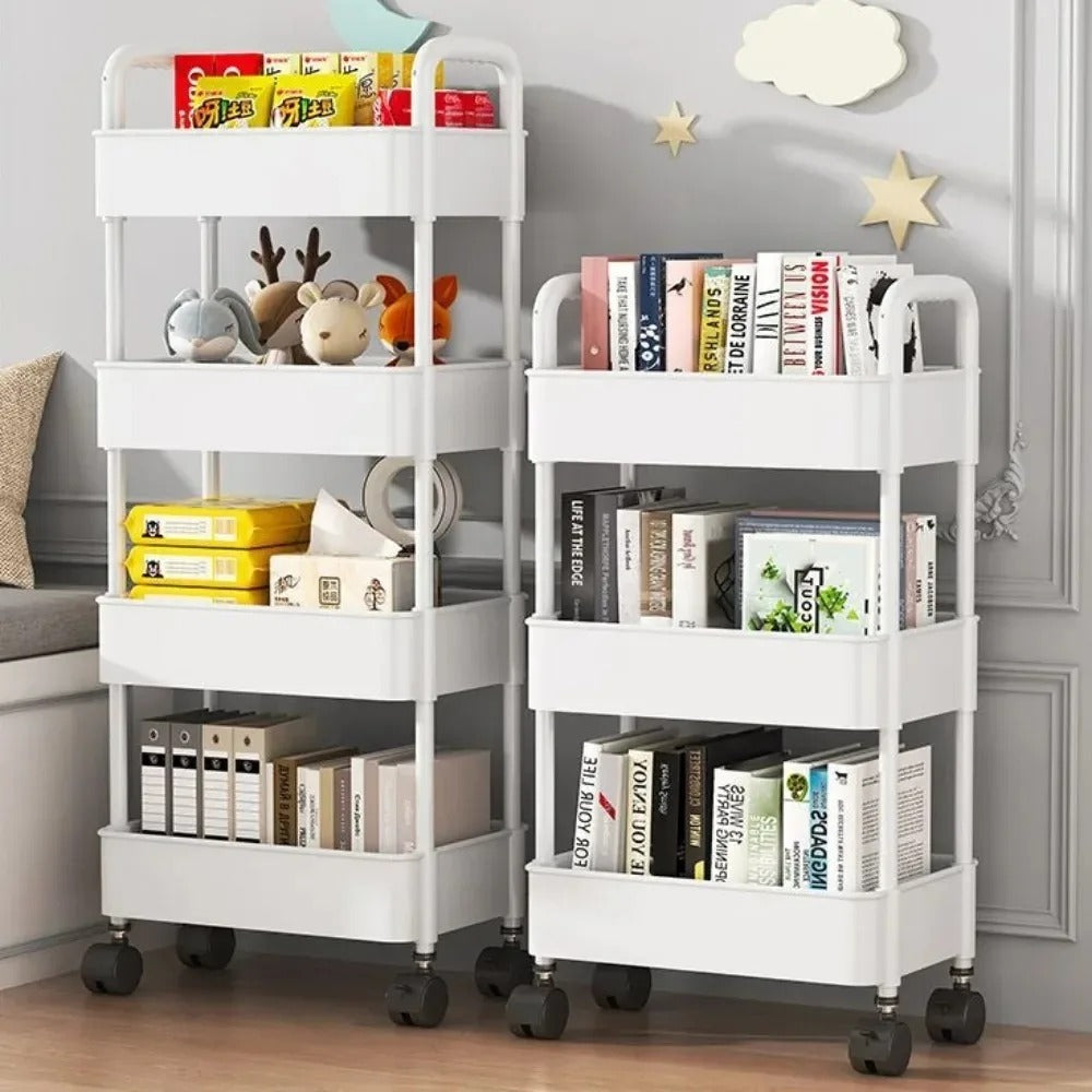 Bookshelf Storage Kitchen Organizer Cart With Wheels Multi-Layer