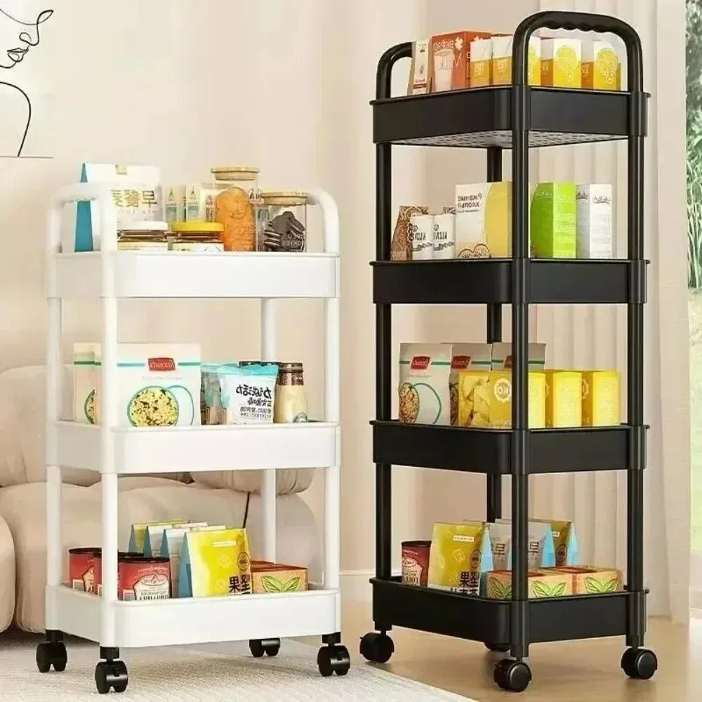 Bookshelf Storage Kitchen Organizer Cart With Wheels Multi-Layer