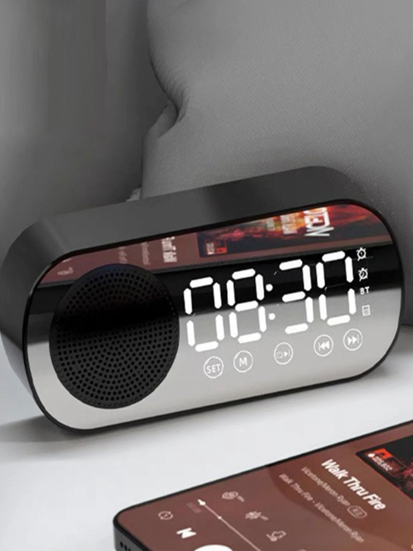 Wireless Bluetooth Speaker, Multi-functional Loud Subwoofer Clock