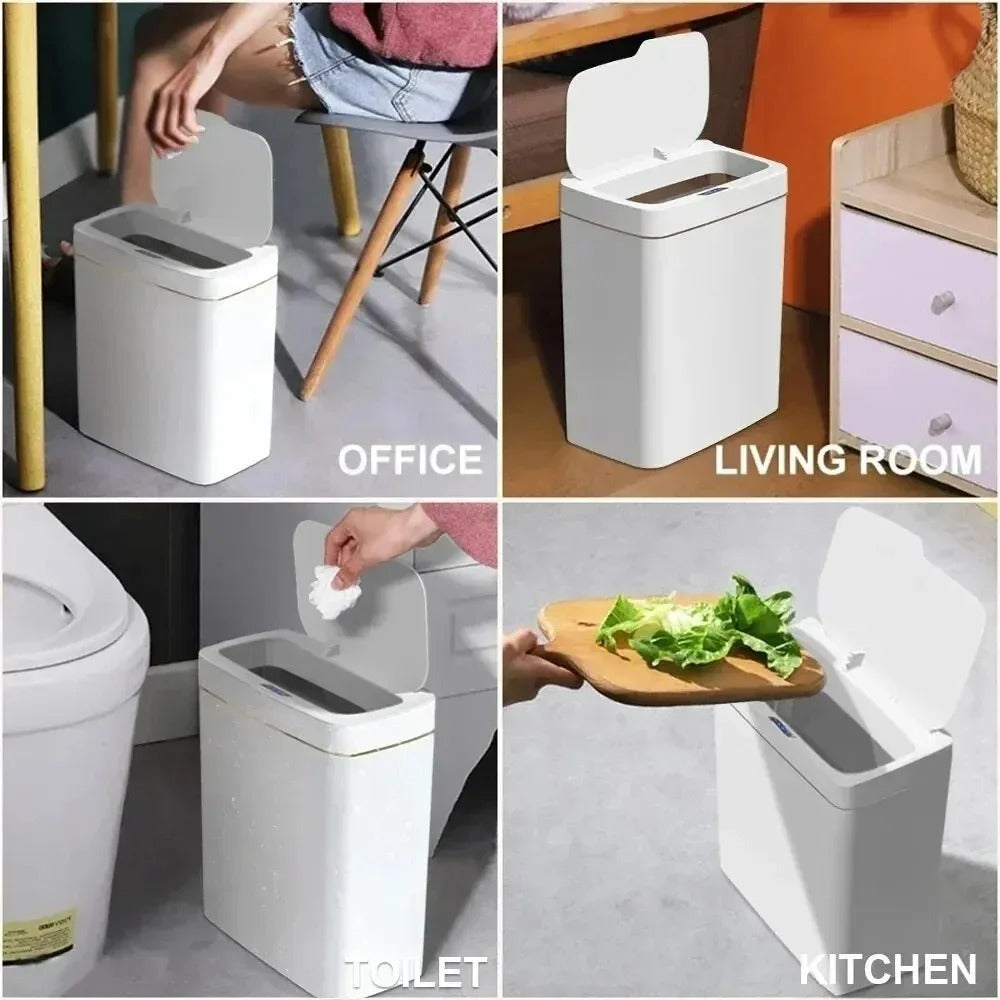 Smart Bathroom Trash Can Automatic Bagging Electronic