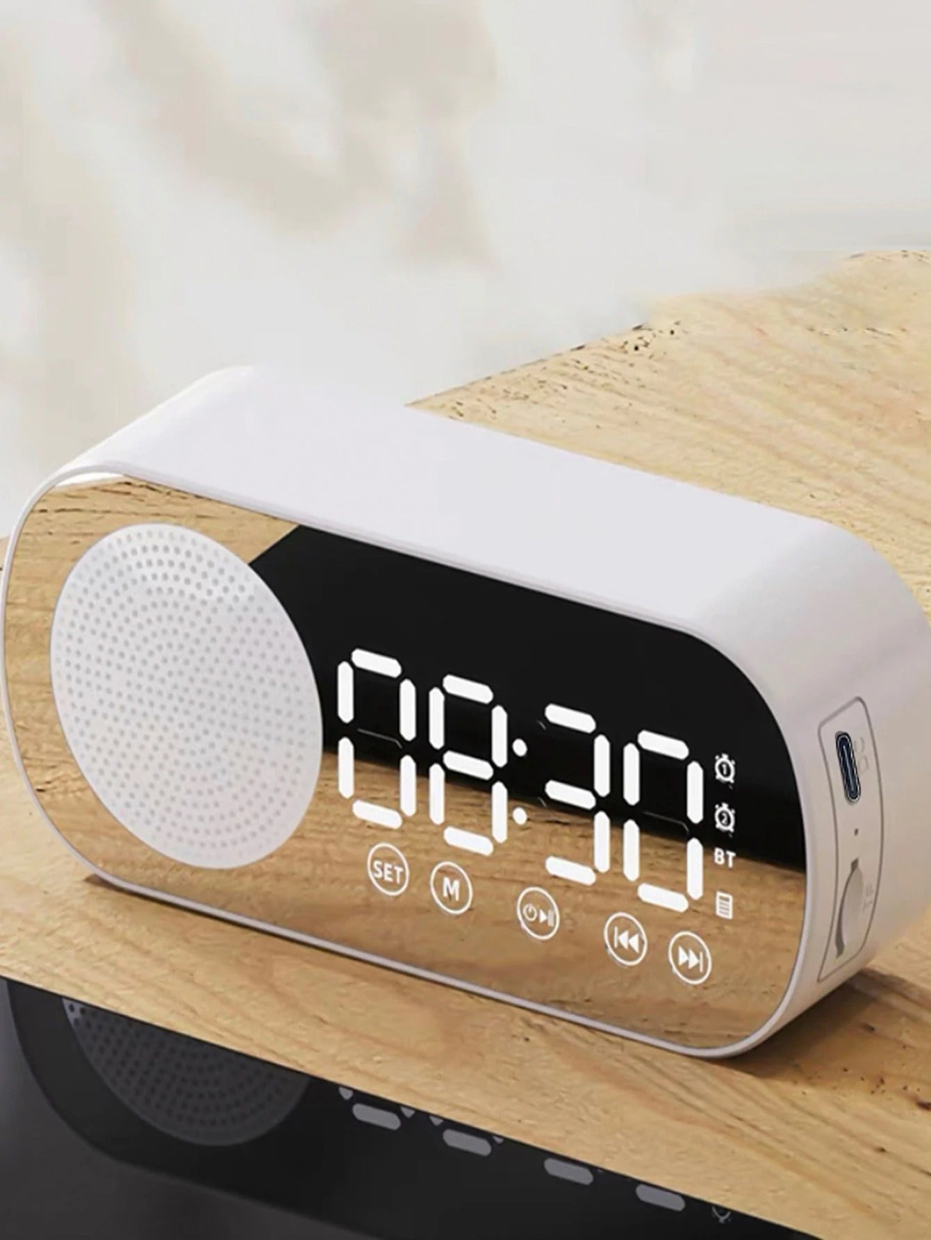 Wireless Bluetooth Speaker, Multi-functional Loud Subwoofer Clock