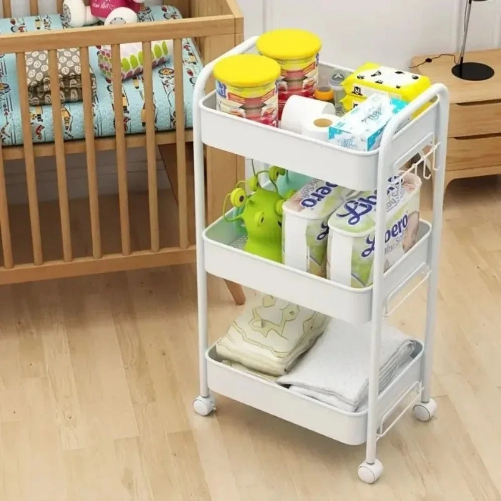 Bookshelf Storage Kitchen Organizer Cart With Wheels Multi-Layer