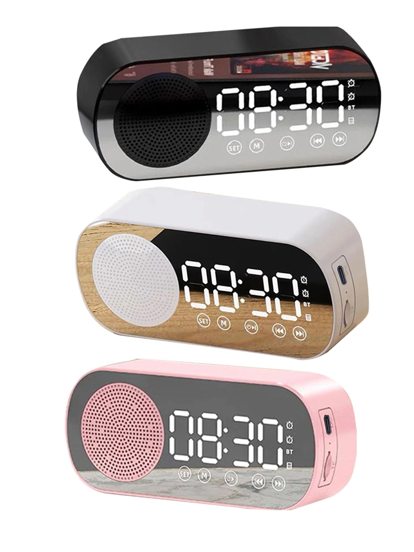 Wireless Bluetooth Speaker, Multi-functional Loud Subwoofer Clock