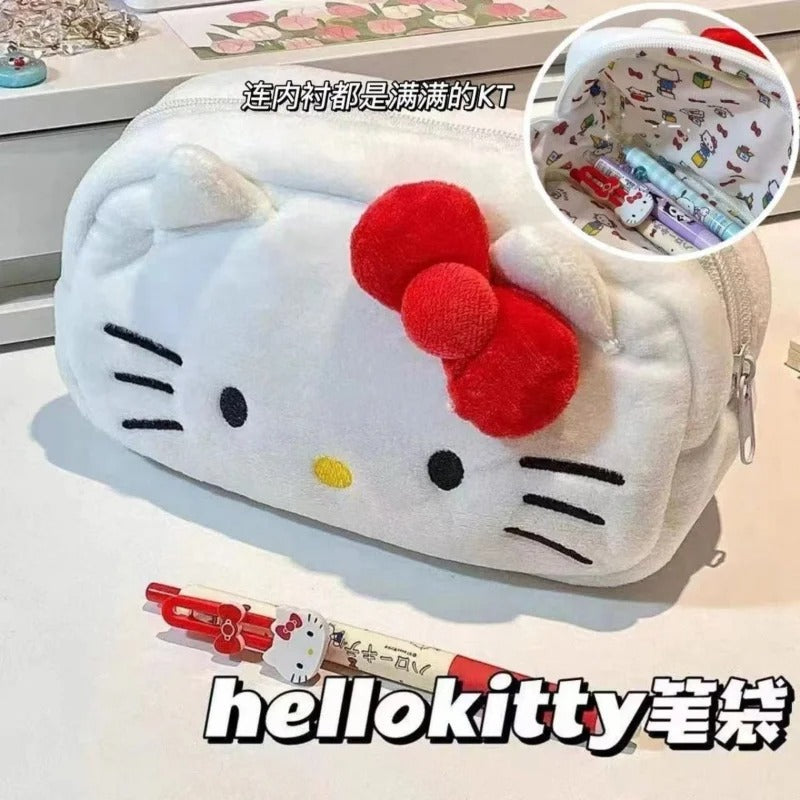 Hello Kitty Plush Bag Anime Sanrio Cinnamoroll Cosmetic Storage Bags