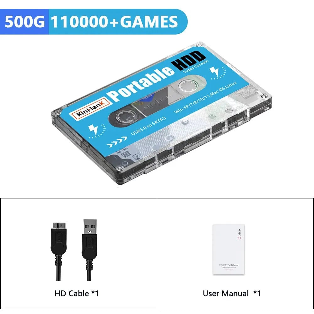 KINHANK Super Console 500G Gaming 100000 Video Games 70 Emulators