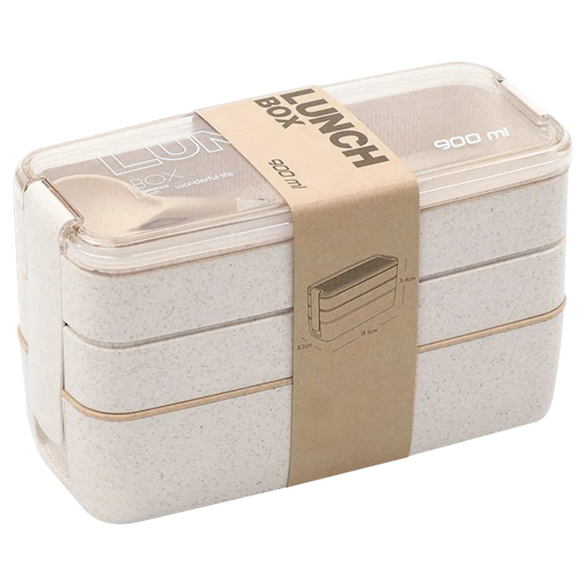 900ml Bento Box for Kids 3 Stackable Lunch Box