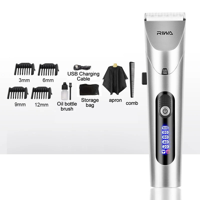 Professional Electric Hair Clipper For Men, Washable Rechargeable