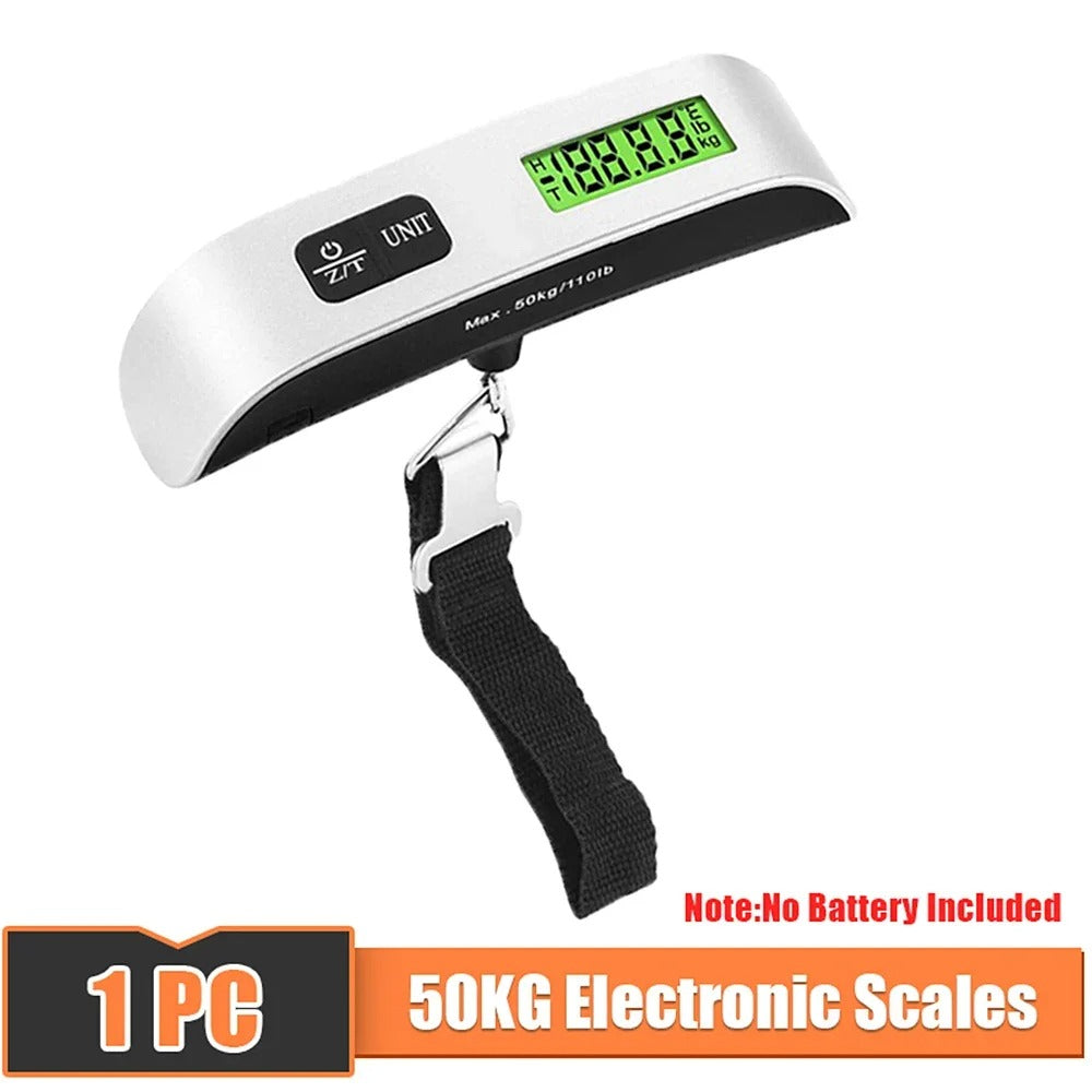 Portable Travel Bag Hanging Steel Scale Digital LCD Display 110 lb/50 kg