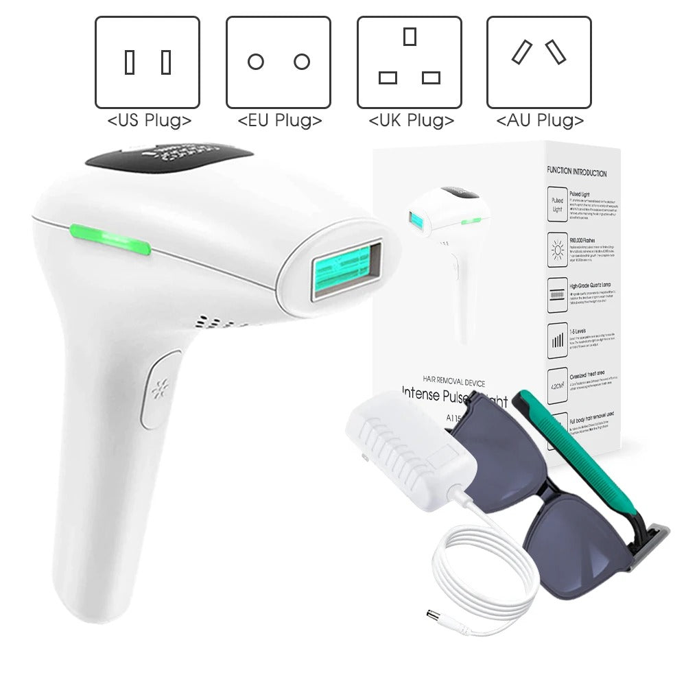 Flashes 5 Gears IPL Laser Epilator Women Body Pubic Bikini Hair Removal