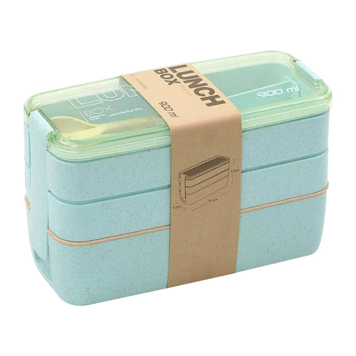 900ml Bento Box for Kids 3 Stackable Lunch Box