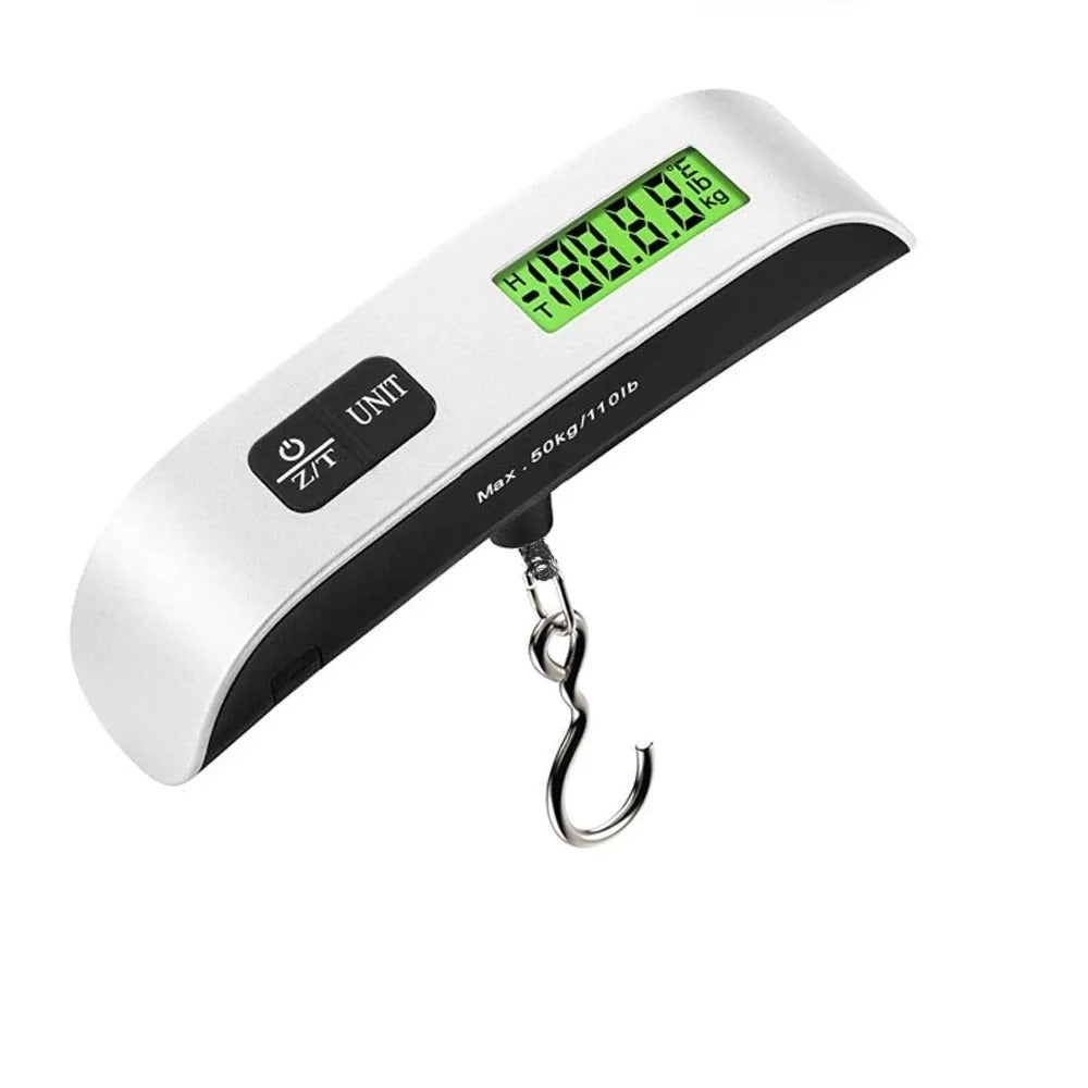 Portable Travel Bag Hanging Steel Scale Digital LCD Display 110 lb/50 kg