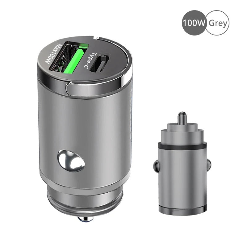 100W Mini Car Charger Lighter Fast Charging