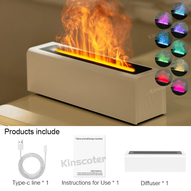 KINSCOTER Essential Oil Aroma Diffuser Flame Air Humidifier Ultrasonic Cool