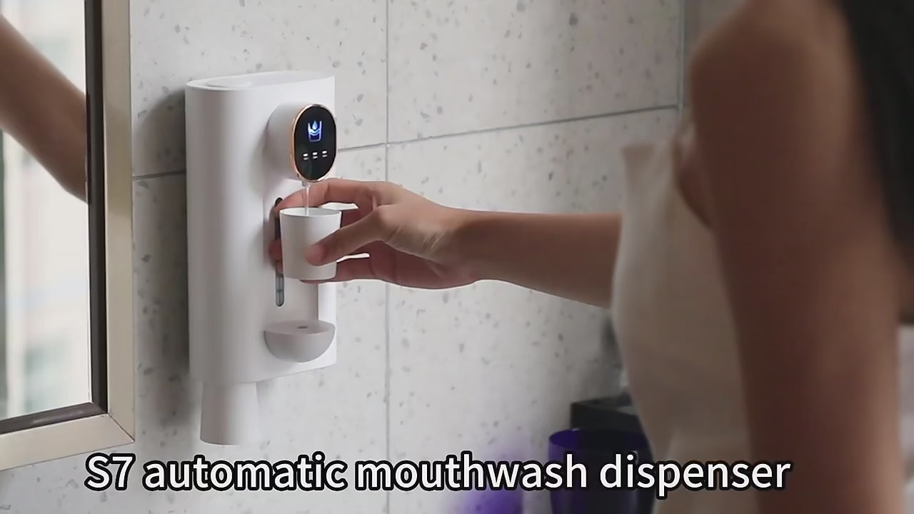 Automatic Mouthwash Dispenser Bottle 540Ml Wall-Mount Touchless Tooth Cleaner